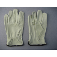 Cuero de grano de cerdo Keystone Thumb Driving Work Glove-9501